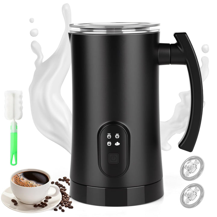 Dreamhigh® 400W Milchaufschäumer Elektrisch, 350ml Milchaufschäumer Edelstahl, Leicht zu reinigen, 4