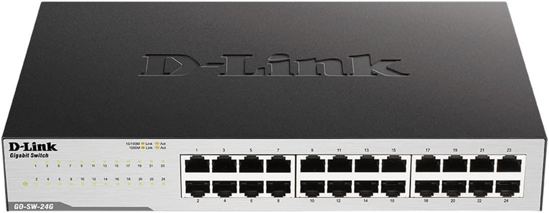 D-Link GO-SW-24G Gigabit Easy Desktop Switch (24 x 10/100/1000-Gigabit-Ports, automatische MDI/MDIX-