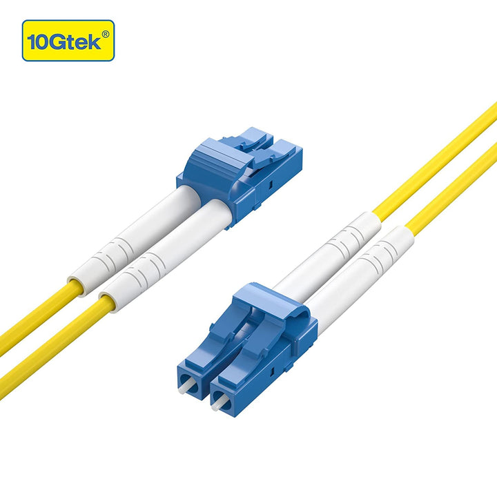 10Gtek LC zu LC OS2 Singlemode Duplex 100-Meter, LWL Glasfaser Patchkabel Fibre Optic Patch Cable 9/