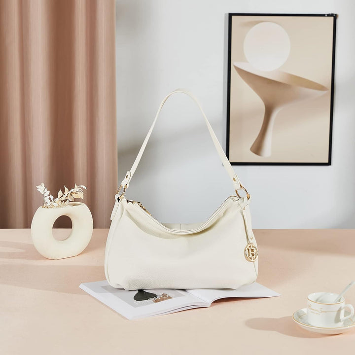 BOSTANTEN Damen Schultertasche, PU Leder Tasche Damen, Hobo Handtasche Mittelgrosse für Frauen Henke