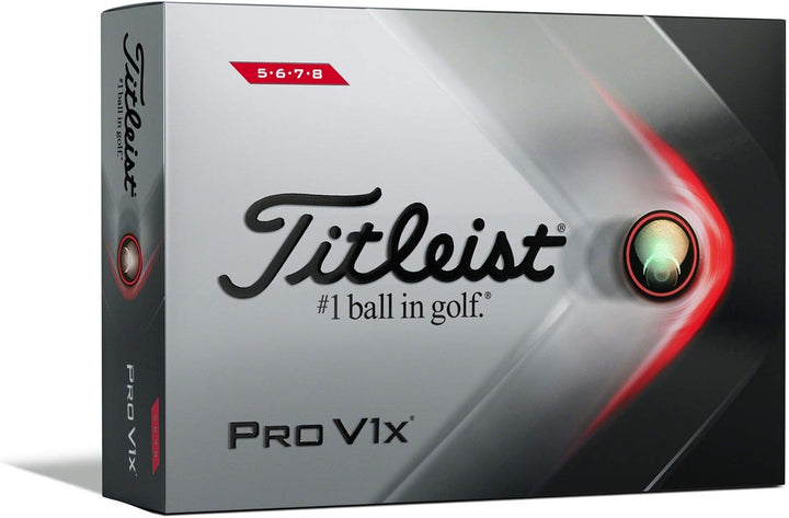 Titleist Pro V1x Golfbälle (ein Dutzend) Weiss Hohe Zahlen Einzeln, Weiss Hohe Zahlen Einzeln