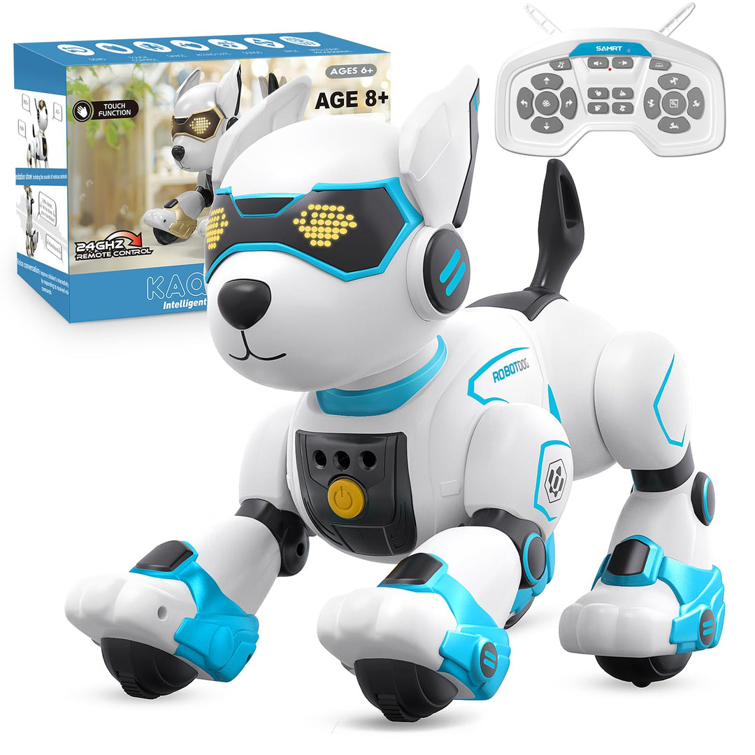 PRANITE Roboter Hund, Programmierbarer Roboterhund Kinder Ferngesteuerter Spielzeug, Wiederaufladbar