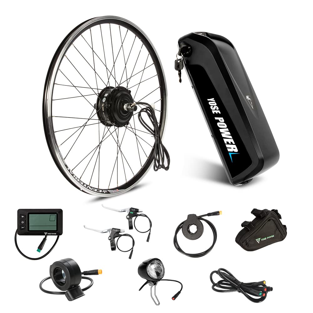 YOSE POWER Ebike Kit 36V250W 26''/28" Frontmotor E-Bike Hub Umbausatz Integrierte Controller mit Hai