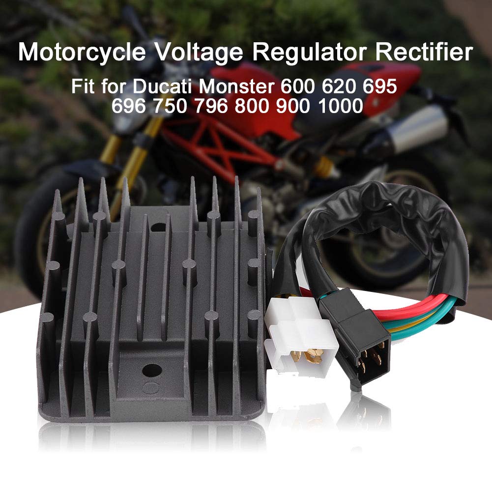 KIMISS Aluminium Motorrad Spannungsregler Gleichrichter Regler Stabilisator fur Ducati Monster 600 6