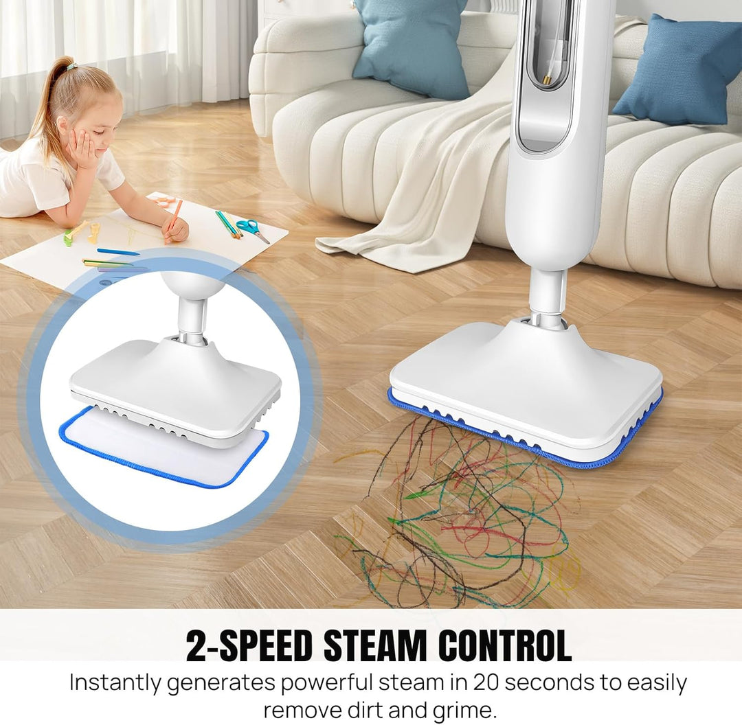 2 in 1 Dampfreiniger/Dampfbesen 3000W Multifunktions Reiniger Dampf Mop für Tiefenreinigung Böden Ha