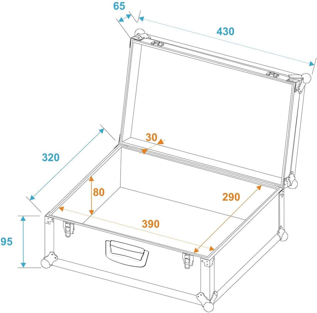 ROADINGER Universal-Koffer-Case Pick 42x32x14cm | Flightcase universal einsetzbar