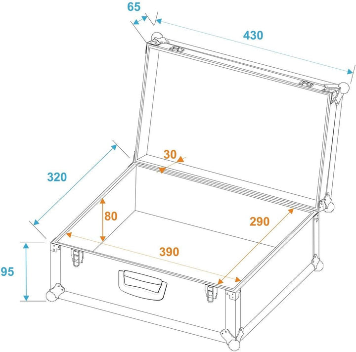ROADINGER Universal-Koffer-Case Pick 42x32x14cm | Flightcase universal einsetzbar