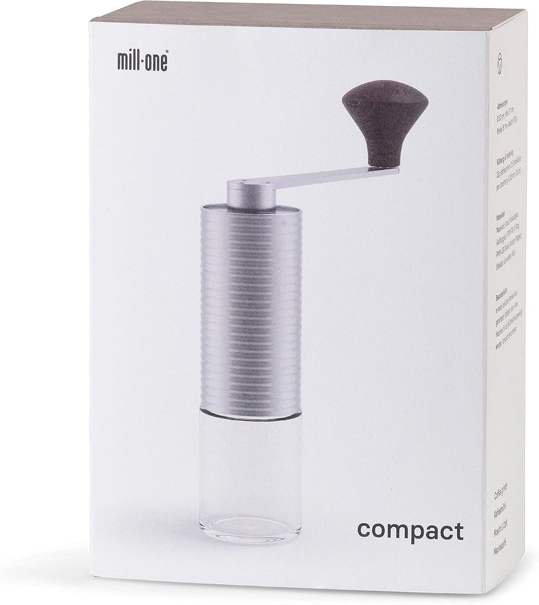 millone compact manuelle Kaffeemühle präzise Mahlgradeinstellung, zwei Edelstahl Mikrokugellager, kl