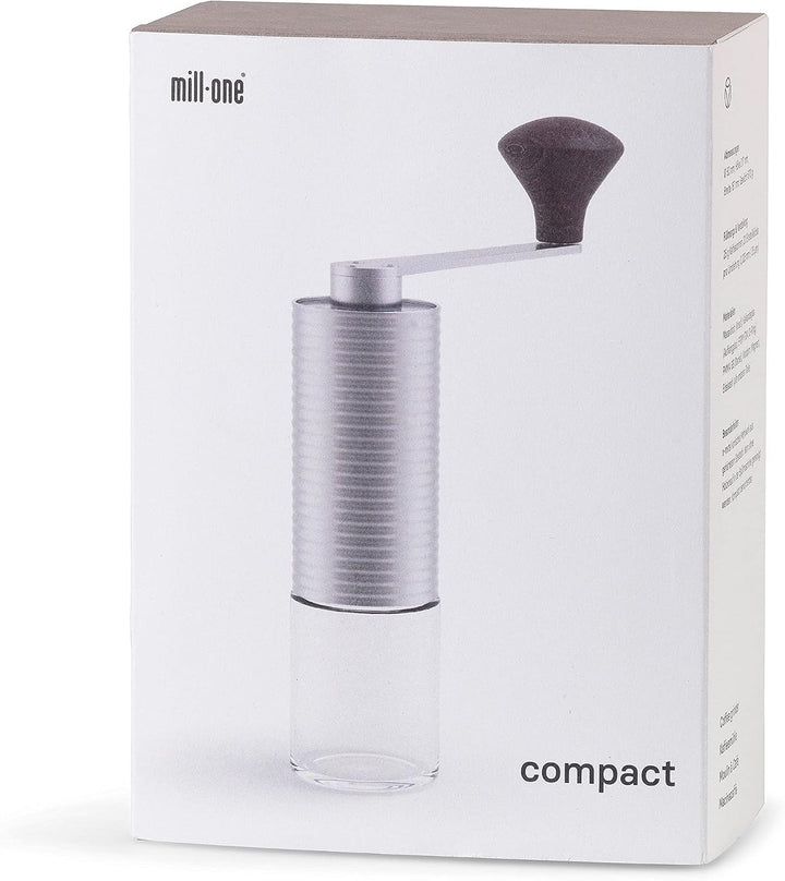 millone compact manuelle Kaffeemühle präzise Mahlgradeinstellung, zwei Edelstahl Mikrokugellager, kl