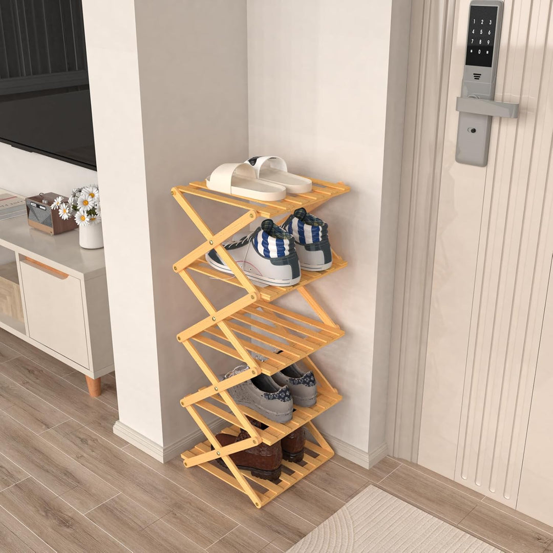 LANTUS Schmales Schuhregal, tragbar, zusammenklappbar, ohne Installation, freistehendes Schuhregal f