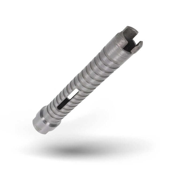 PRODIAMANT Diamant Bohrkrone ø 25mm Nutzlänge 150mm mit 6-Kant Adapter lasergeschweisst für trocken