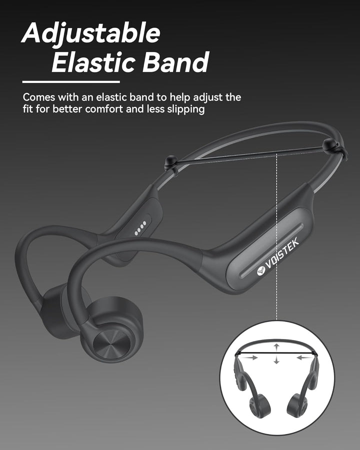 Voistek Knochenschall Kopfhörer,Bluetooth Open Ear Sportkopfhörer Kabellos mit IPX8 Wasserdichtigkei