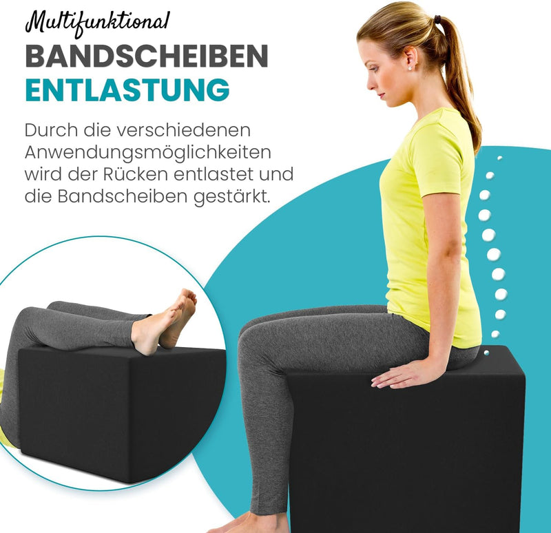 maxVitalis Orthopädischer Bandscheibenwürfel, Stufenlagerungswürfel zur orthopädischen Stufenlagerun