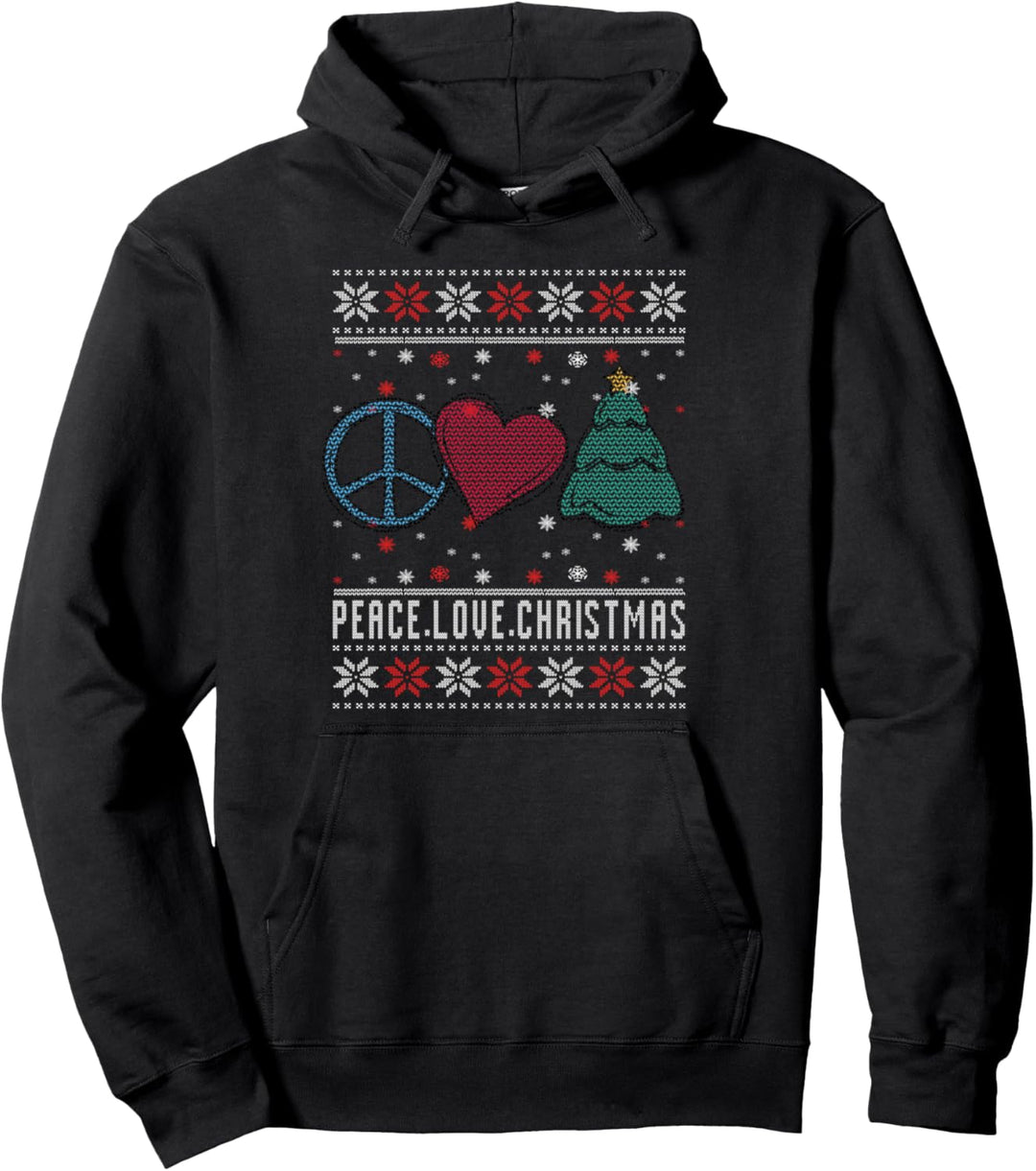 Peace Love Christmas Pullover Hoodie