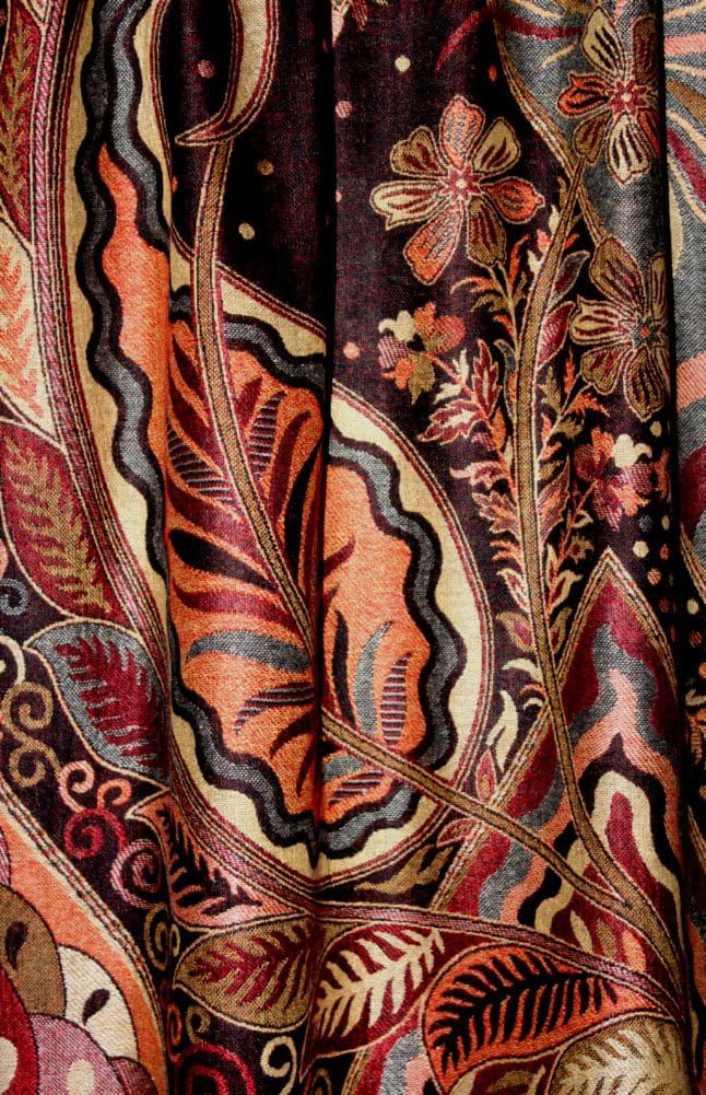 Lorenzo Cana Marken Pashmina Damenschal Schaltuch Stola Umschlagtuch Naturfaser opulentes Muster in