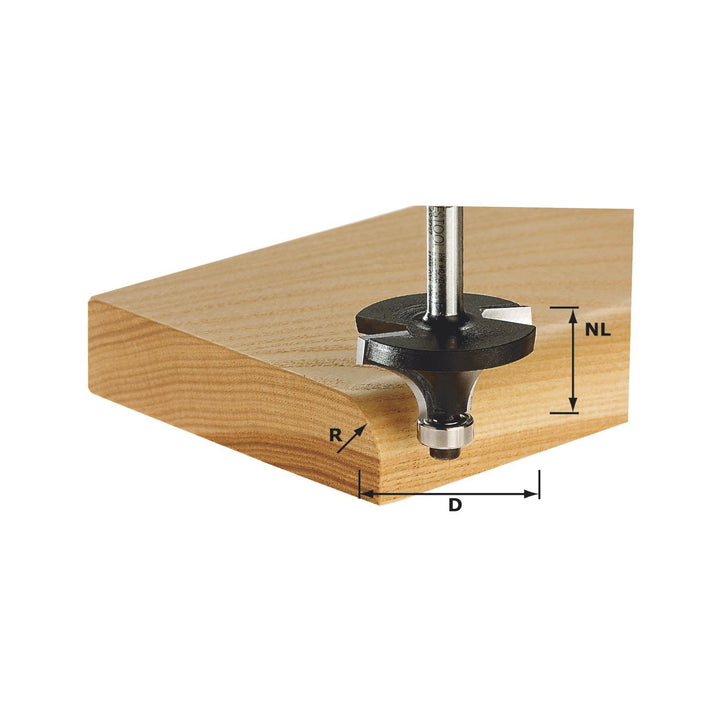 Festool Abrundfräser HW S8 D38,1/R12,7 KL Radius 12.7 mm, Radius 12.7 mm