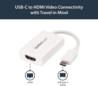 StarTech.com USB-C auf HDMI Adapter mit USB Stromversorgung - USB Typ C zu HDMI Konverter für Comput