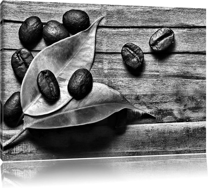 Pixxprint Kaffee Mahlen / 100x70cm Leinwandbild bespannt auf Holzrahmen/Wandbild Kunstdruck Dekorati