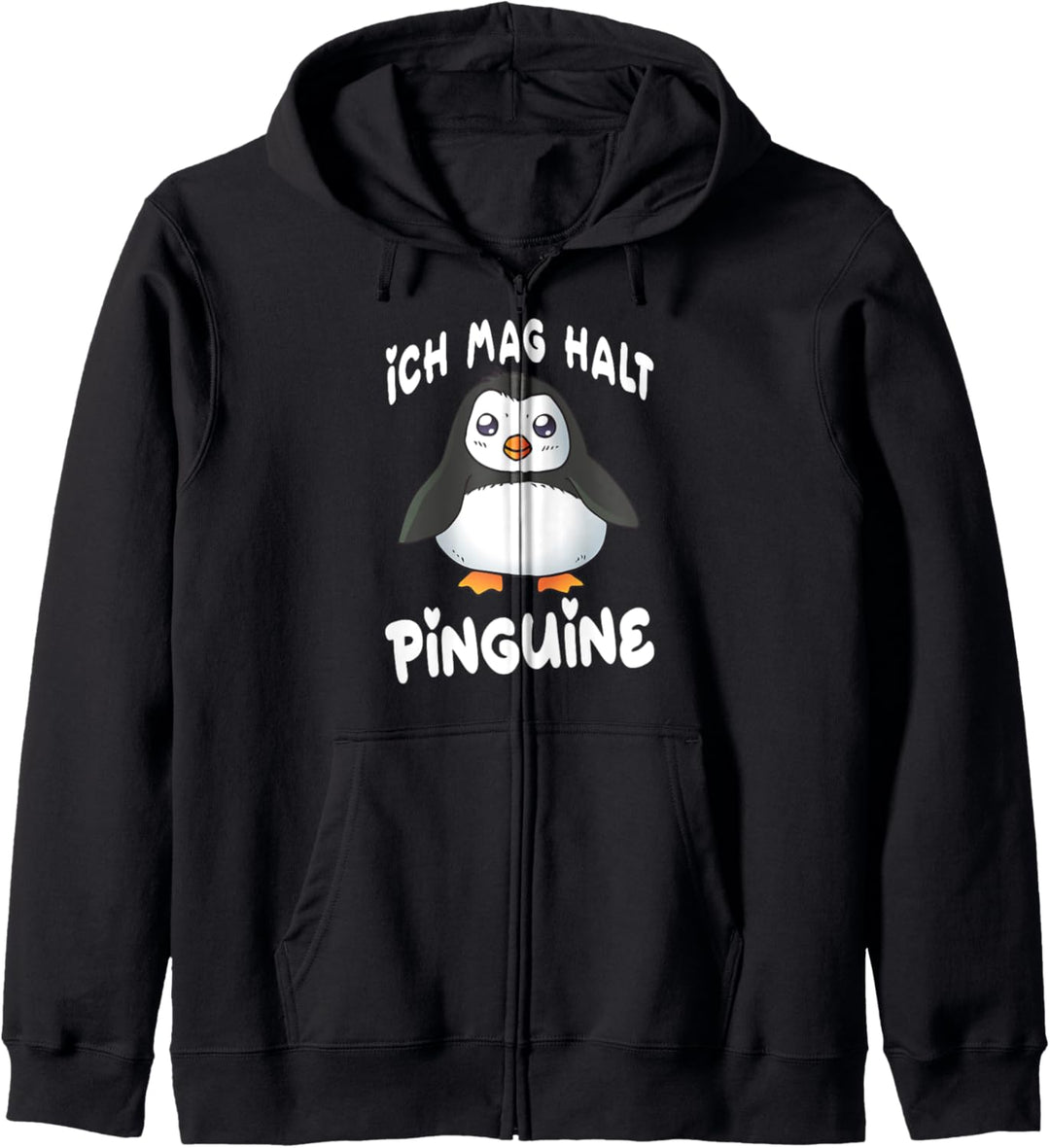 Ich mag halt Pinguine Mädchen Kinder Damen Herren Penguin Kapuzenjacke