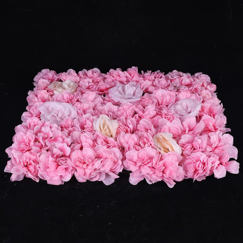 BJTDLLX 12 Stück Künstliche Blumenwand Kunstblumen Panel Rosenwand Seidenblumen DIY Deko Hintergrund