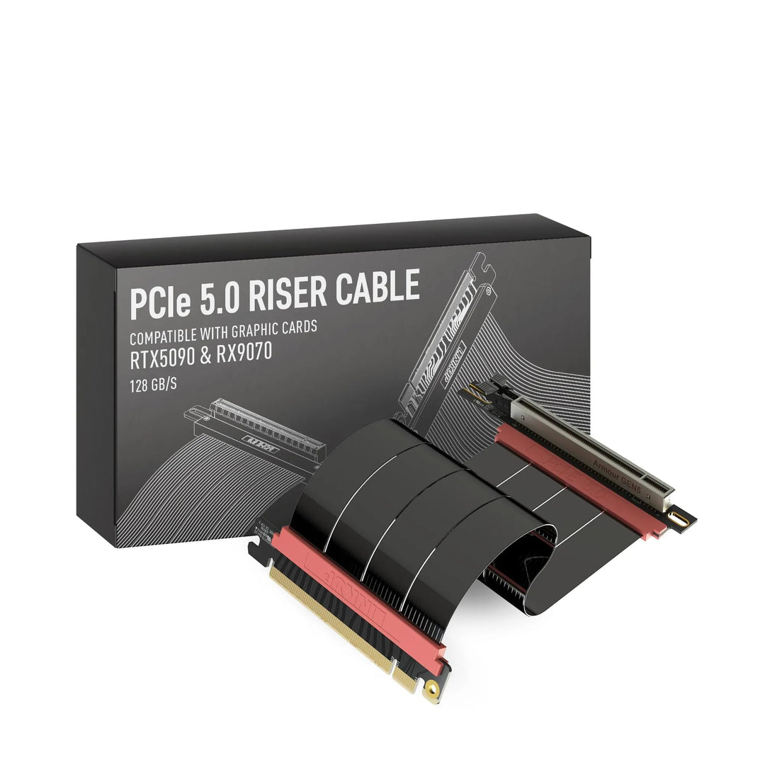 LINKUP - AVA5 Armour PCIE 5.0 Riser-Kabel | RTX5090 RX9070 GPU Bereit | x16 128GB/s Geschwindigkeit