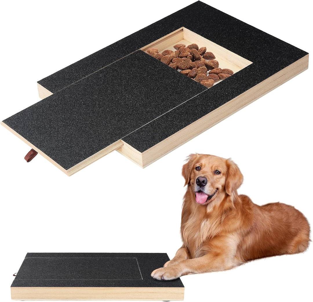 Kratzbrett für Hunde mit Leckerlibox, Hunde Krallen Kratzbrett Alternative Krallenschleifer für Hund
