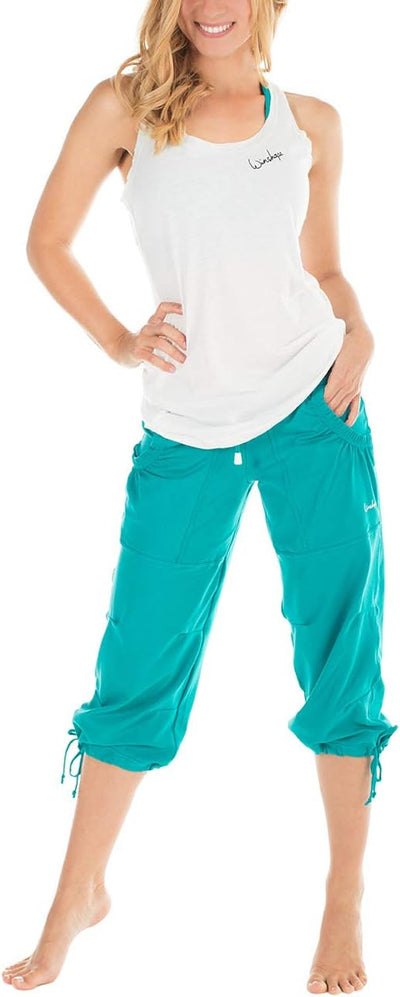 Winshape Damen “Feel good” ¾ Trainingshose WBE6 Dance Fitness Freizeit Sport XS Ocean-green, XS Ocea