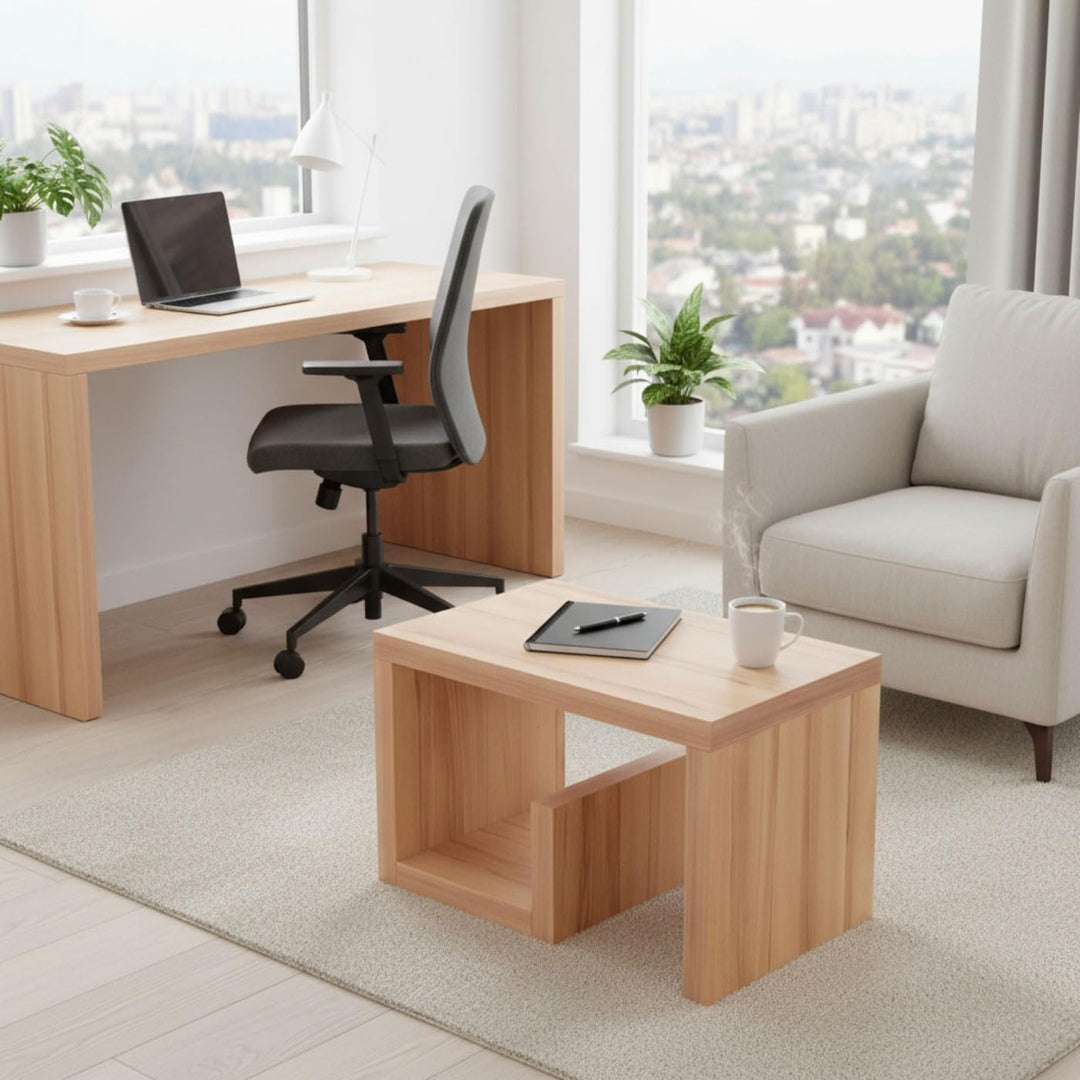 levandeo Couchtisch Gustav Kernbuche B x H x T: 59x37x36cm Holz Beistelltisch Keine Montage Fest ver