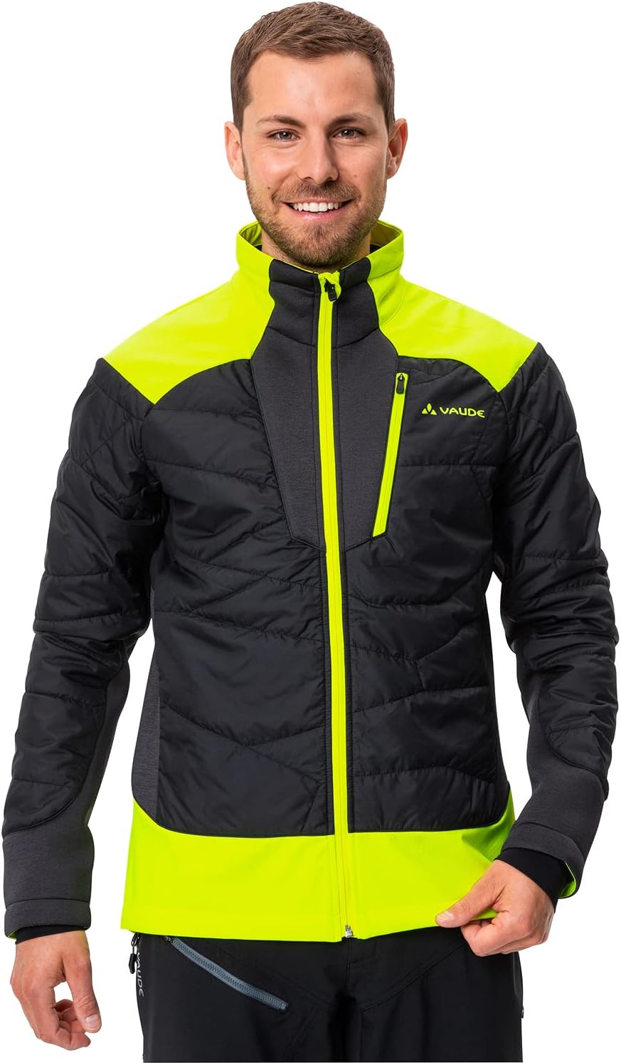 VAUDE Men's Minaki Jacket III - Isolationsjacke Herren - warme Fahrradjacke M black/yellow, M black/