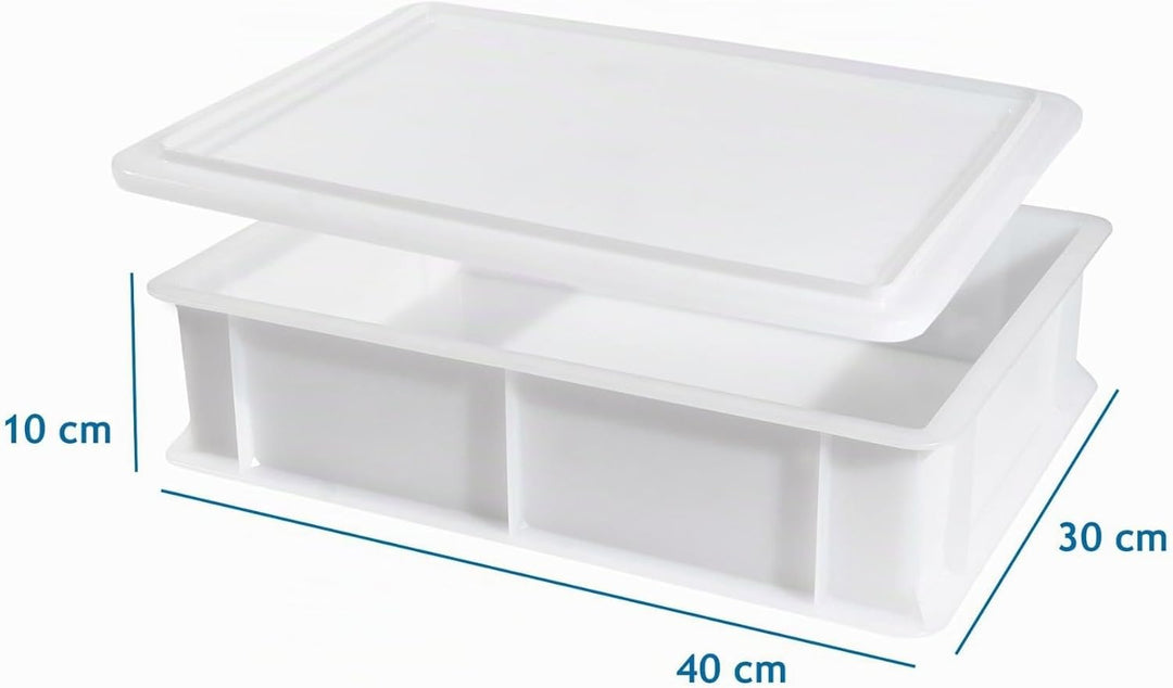CookandSupply Gärbox für Pizza und Brot BPA-free - Lebensmittelechte Teigbehälter - Made in Italy -