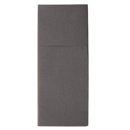 Papstar Bestecktaschen, Airlaid 1/8-Falz 40 cm x 48 cm anthrazit "Premium" 87685 Hochwertige Serviet