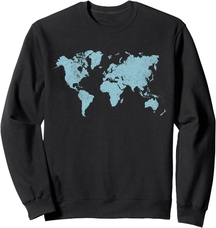 Vintage Weltkarte Sweatshirt