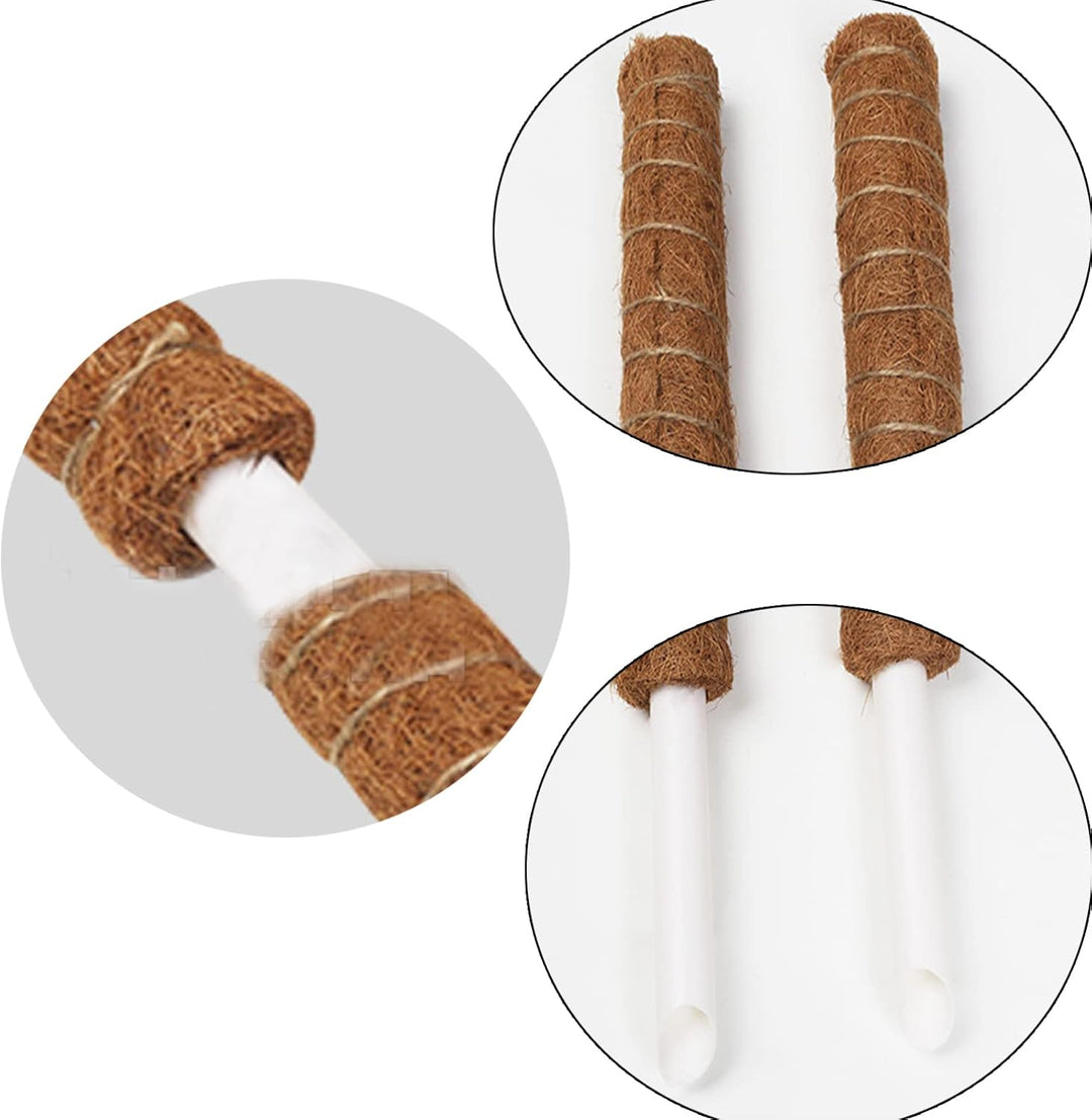 4 Stück Moosstab, 30cm Pflanzstab Kokos Moosstab, Monstera Rankhilfe, für Pflanzenklettern, Hausgart