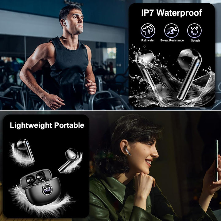 Drsaec Bluetooth Kopfhörer, 6D Tiefer Bass In Ear Kopfhörer Kabellos Bluetooth 2026 Neu 40Std Kabell
