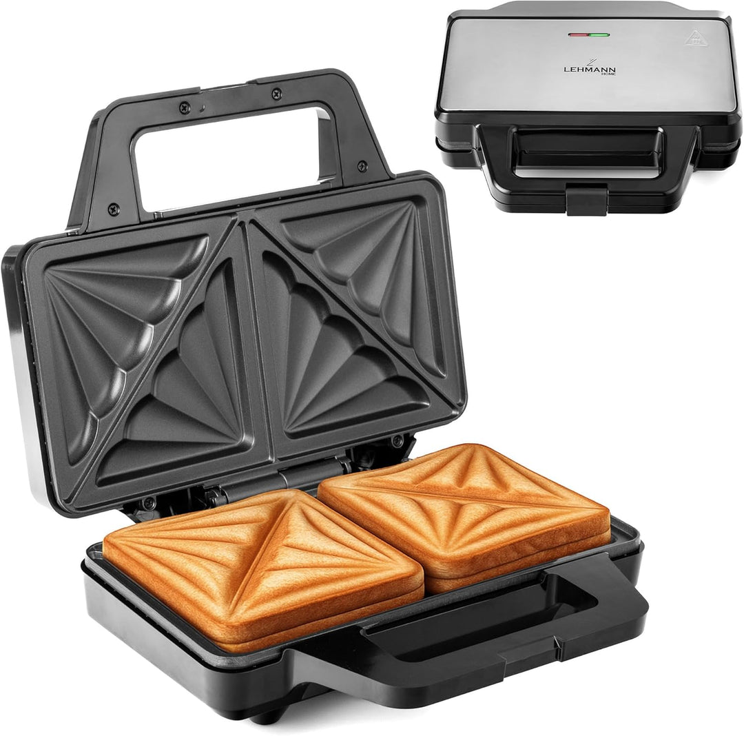 LEHMANN Sandwichmaker XXL - Extra grosse Sandwich-Platten - Sandwichtoaster XXL für 2 Muschelform-Sa