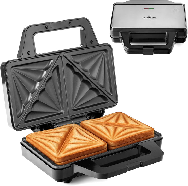 LEHMANN Sandwichmaker XXL - Extra grosse Sandwich-Platten - Sandwichtoaster XXL für 2 Muschelform-Sa