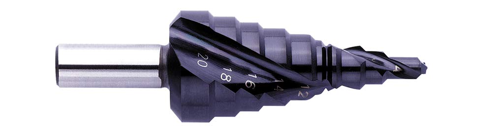 Exact 07003 Stufenbohrer Ø 6-30mm, Spiralnute, HSS, ROTASTOP, Ø 6-30mm, Spiralnute, HSS, ROTASTOP