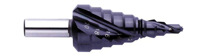 Exact 07003 Stufenbohrer Ø 6-30mm, Spiralnute, HSS, ROTASTOP, Ø 6-30mm, Spiralnute, HSS, ROTASTOP