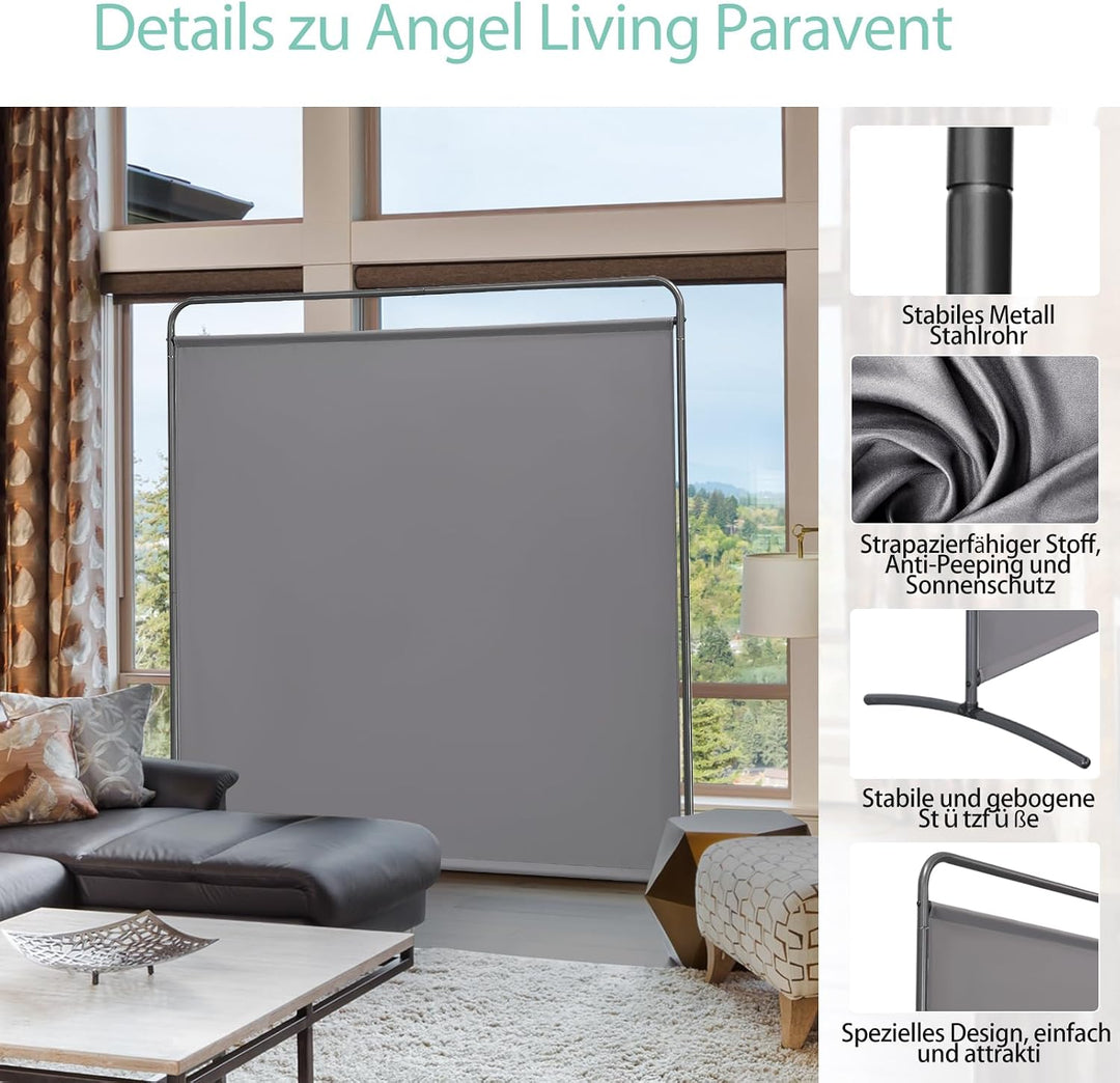 Angel Living Paravent 1 Teilig Raumteiler Freistehend Sichtschutzwand Raumteiler Stellwand Trennwand