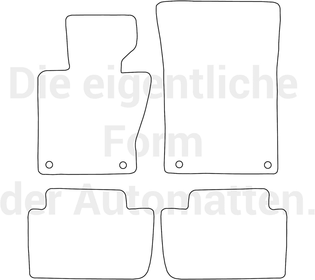 moto-MOLTICO Fussmatten Auto Velours Autoteppiche Schwarz Automatten Set 4-teilig passend für BMW X3