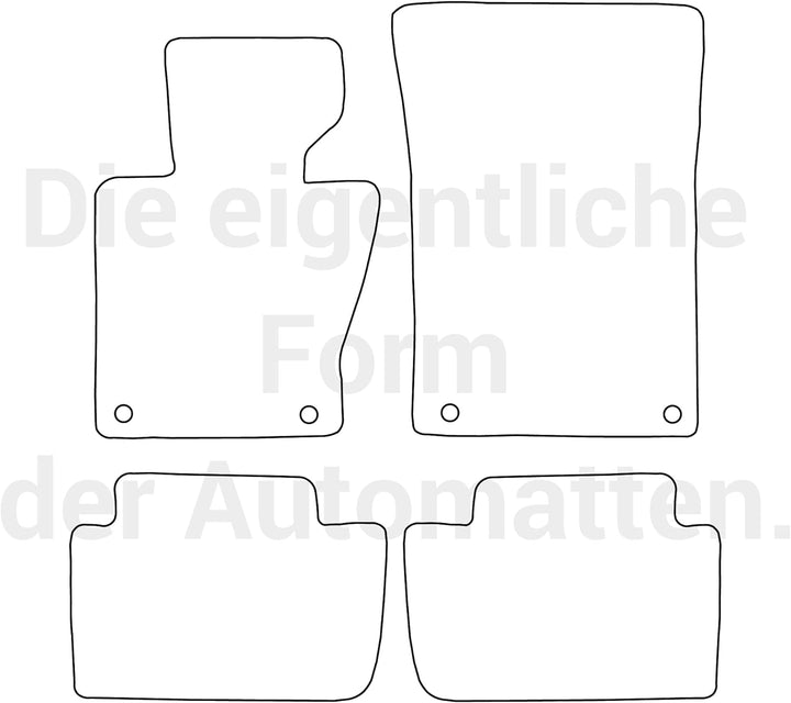moto-MOLTICO Fussmatten Auto Velours Autoteppiche Schwarz Automatten Set 4-teilig passend für BMW X3