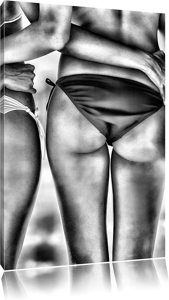 Pixxprint Sexy Girl Bikini als Leinwandbild/Grösse: 100x70 cm/Wandbild/Kunstdruck/fertig bespannt, 1