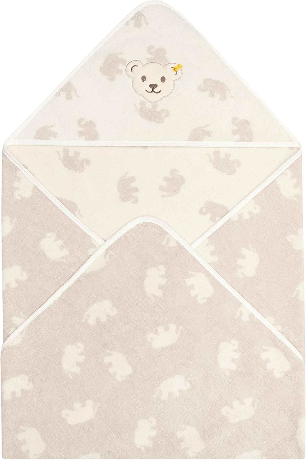 Steiff Unisex Kids Mini Basic Badetuch Mit Kapuze, Cloud Dancer