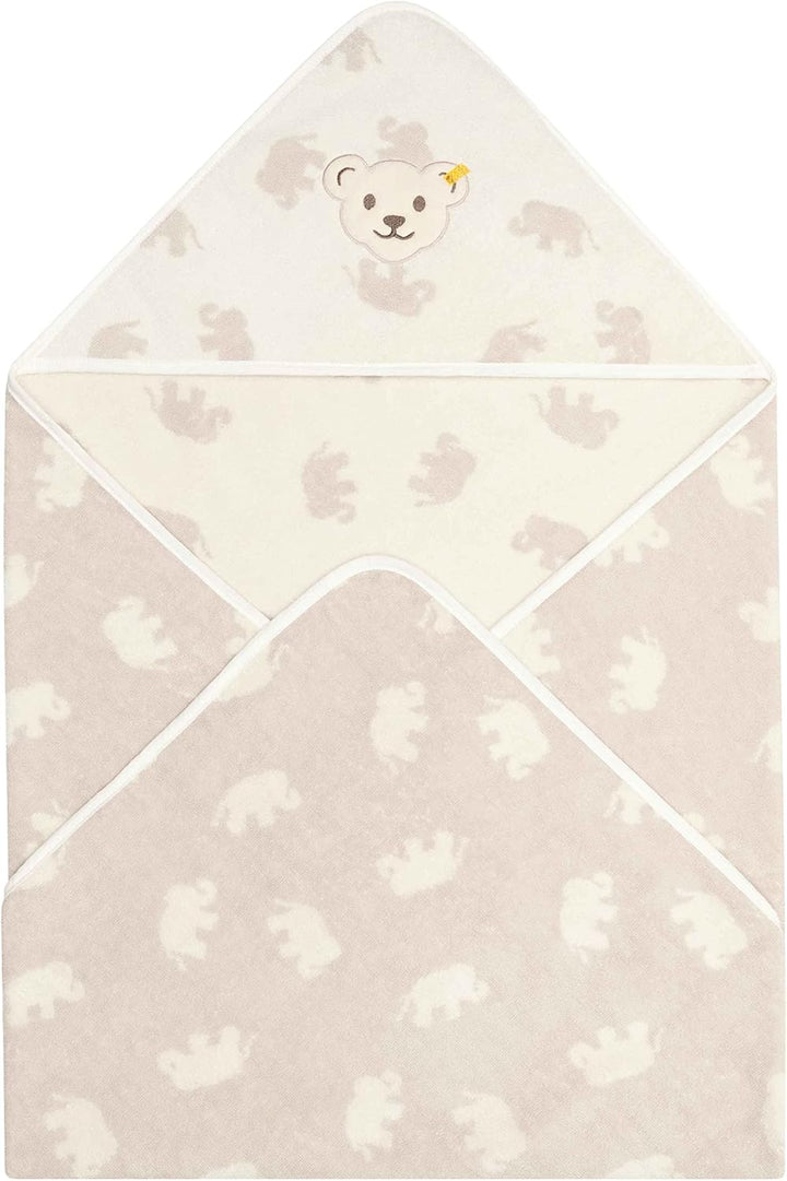 Steiff Unisex Kids Mini Basic Badetuch Mit Kapuze, Cloud Dancer