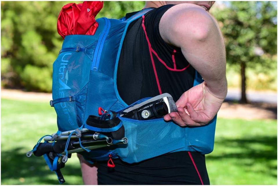 Ultraspire Zygos Trinkrucksack 4.0, 2 l, BPA- und PVC-freies Reservoir mit Mag-Clip Smaragdblau 4.0
