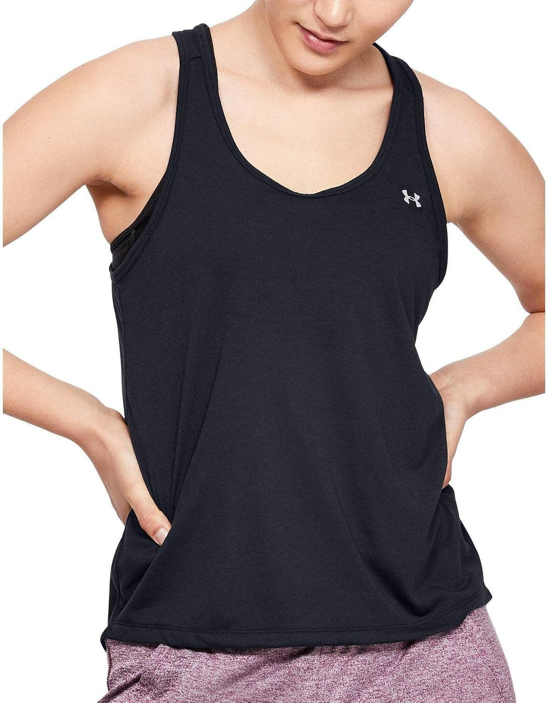 Under Armour Damen Whisperlight Tie Back Tank M Schwarz, M Schwarz