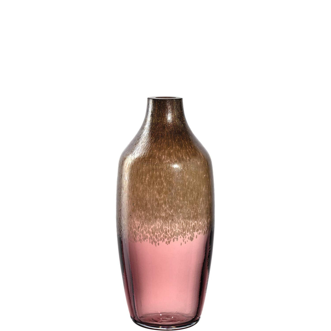 Leonardo Poesia, Solifleurvase aus Glas, burgunder-rot / gold, handgefertigte Glasvase für Einzelblu