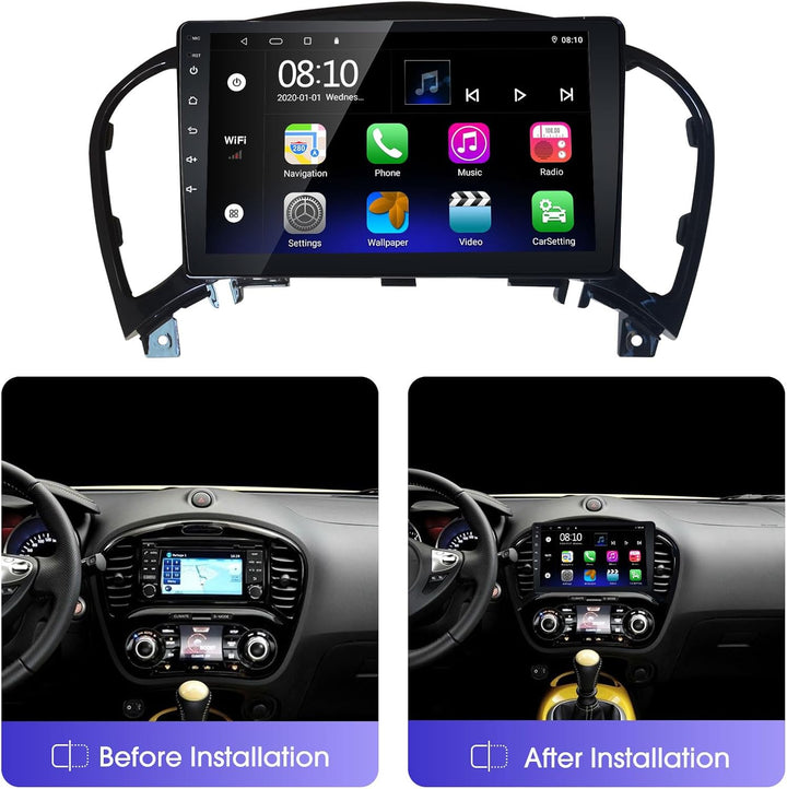 LEXXSON Android Autoradio für Nissan Juke 2011-2016, Android Auto Carplay Kompatibel mit 9 Zoll Touc