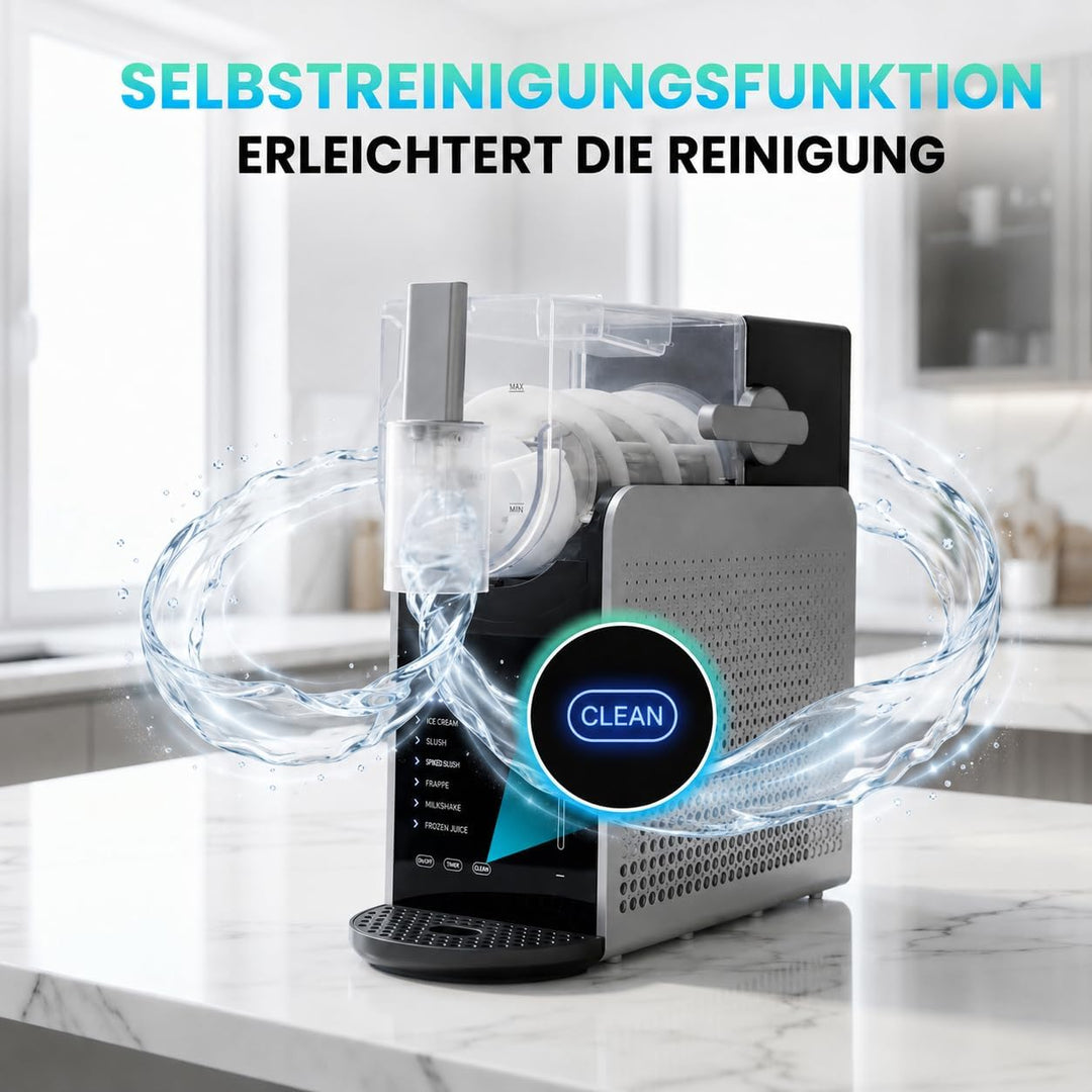 Slush-Maschine – Slush Puppy Maschine 1,6L, 6 Programme, Granita Maschine für Eiskaltgetränke, Timer