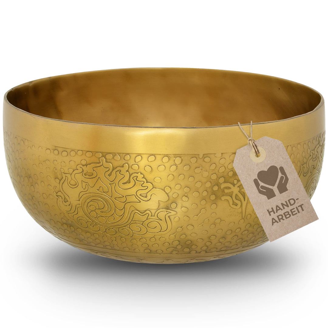 Tibetische Klangschale Blume des Lebens für Yoga, Meditation und Entspannung, Ø 20 cm, 1.100 Gramm,